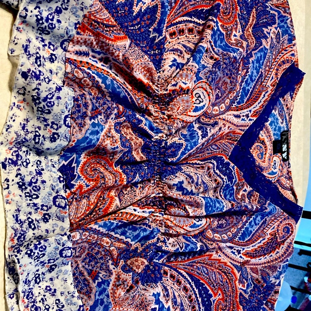 Paisley print bohemian blouse